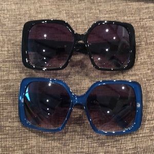 JBK sunglasses lot, blue and black. New. No case.